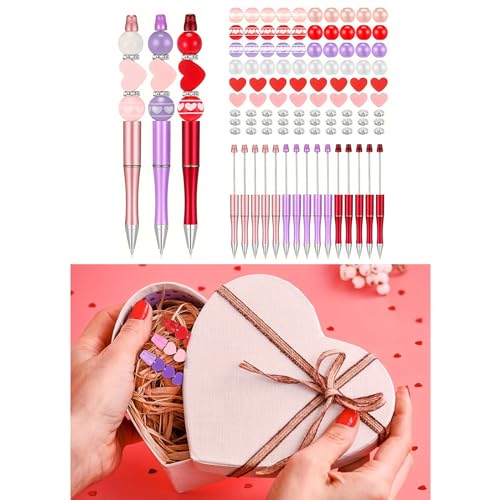 Stylos à bille cadeaux de Noël lot de 121 stylos transfert chaleur perles strass