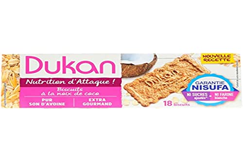 Dukan Biscuits de Son d'Avoine Saveur Coco 225 g