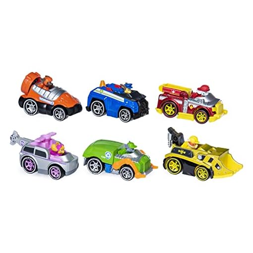 Paw Patrol Kids Metal Die-Cast Vehicles, Pack Of 6, Multicolour