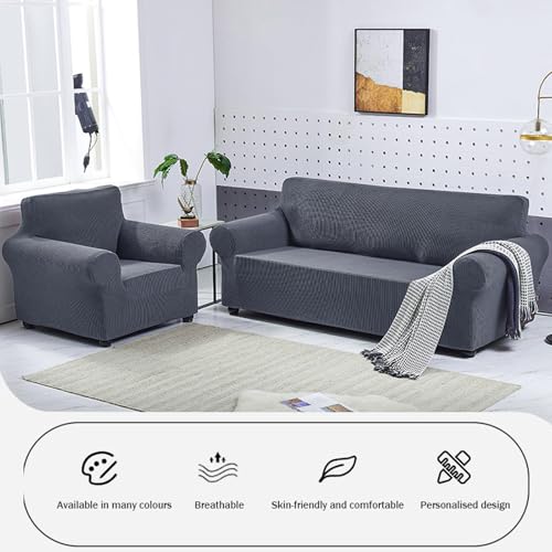 Housse canapé imperméable et extensible 2 3 places pour protection de salon durable - 4