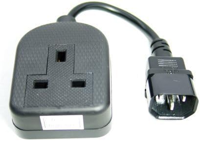 Power cable - IEC C14 plug - 13A socket - 45 cm with CE MARK APPROVAL