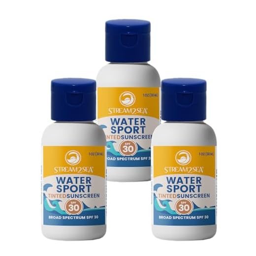 STREAM 2 SEA Protetor Solar Com Cor Fps 30, Biodegradável E Seguro Para Recifes, Pacote Com 3 Unidades De 1 Fl Oz, Tamanho Para Viagem, Sem Parabenos, Não Oleoso E Hidratante, Protetor Solar Mineral