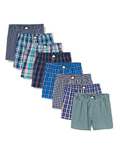 Preisvergleich Produktbild HIKARO HIK0020AM Boxershorts, Mehrfarbig 7, L, 8er-Pack