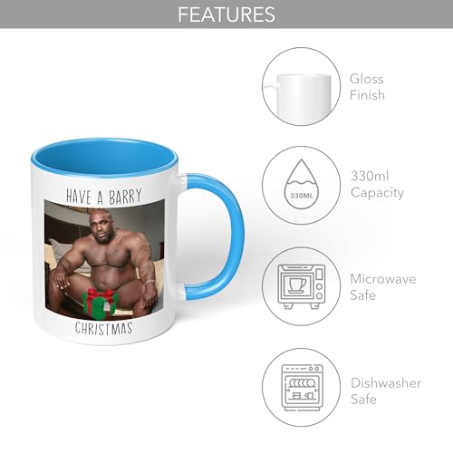 Print Maniacs Barry Wood Mug Christmas 11oz Gift Secret Santa Stocking Women Girls Her Hot Coffee Tea Xmas Present Adult Joke Funny Rude Naughty Present Mug (Blue Fill) - Image 3