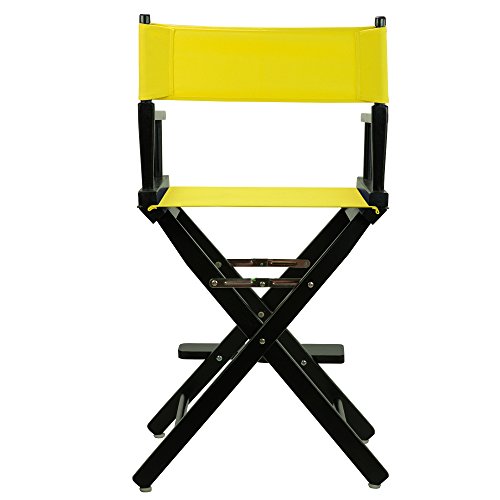 Casual Home Director's Chair ,Black Frame/Yellow Canvas,24" - Counter Height #TOP1