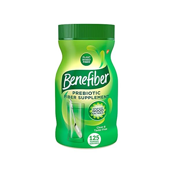 Benefiber Daily Prebiotic Fiber Supplement Powder for Digestive Health, Unflavored - 125 Servings (17.6 Ounces)