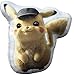 LYO Cojín Pokemon Pikachu Detective – Cojín cómodo y Agradable de apretar – Diseño: Pikachu Detective – Regalo para Fan y Apasionado Tamaño 20 cm x 20 cm