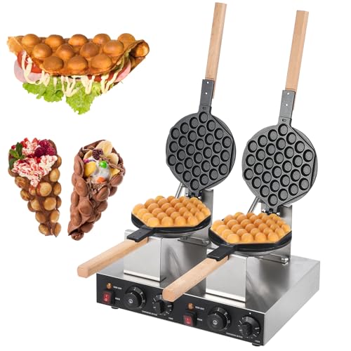 Image of Bubble Waffle Maker 2800W, Double-Side Heating Non-Stick Electric Egg Waffle Machine for Home and Commercial Use, Quick and Even Cooking for Snacks and Desserts