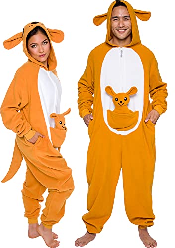 Funziez! Slim Fit Adult Onesie - Animal Halloween Costume - Plush Unisex One Piece Cosplay Suit for Women and Men