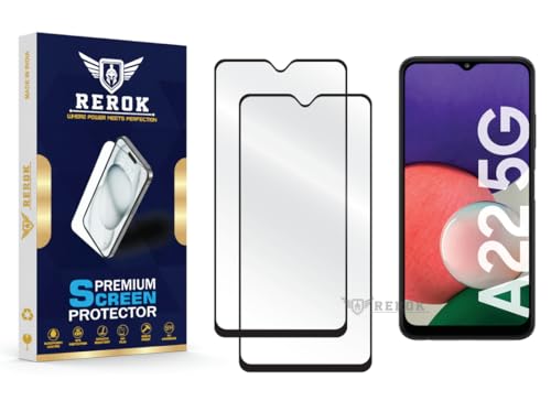 Image of Gorilla Tempered Glass Screen Protector Compatible with Samsung Galaxy A22 5G [Pack of 2] | Edge-to-Edge, Bubble-Free, Case Friendly, Easy Installation Kit