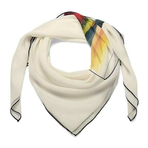 Wine Glass Women Hair Scarf Square Silk Like Head Scarves Handkerchief Satin Neck Scarf