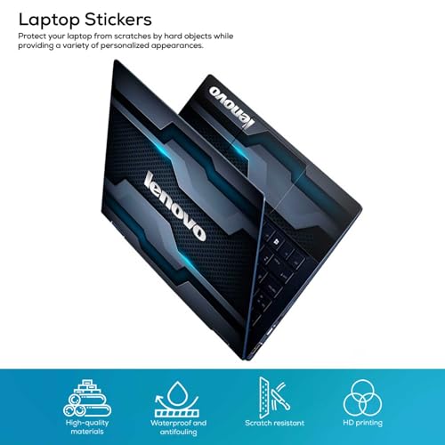 Image of Pattern L13 Top+Wrist Pad Vinyl Laptop Skin /Sticker /Cover for 17 to 17.3 Inches Laptops Laminated-Removable-HD Quality Compatible for Lenovo (16.5x11 Inches)