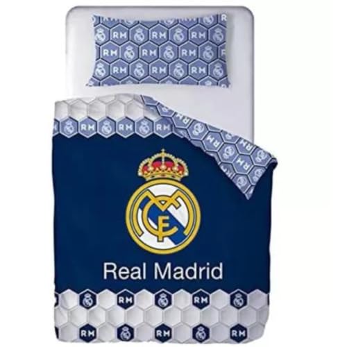 HM'S HOME'SECRET Funda Nórdica Real Madrid 2021 2 Piezas. Escudo Centrado (105 (180x220))