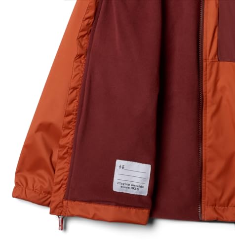 Columbia Youth Boys Rainy Trails II Fleece Lined Jacket, Tuscan/Spice Slub, XX-Small3