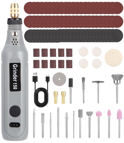 3.7V Outils Rotatif sans fil Multifonction, Mini Perceuse sans fil Avec 105 Accessoires,Outil Rotatif 3 Vitesse 5000-15000 rpm/min, pour Gravure, Perçage, Meulage, Polissage,Découpe