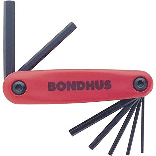 Bondhus 12587 GorillaGrip Set of 7 Hex Fold-up Keys, sizes 2-8mm