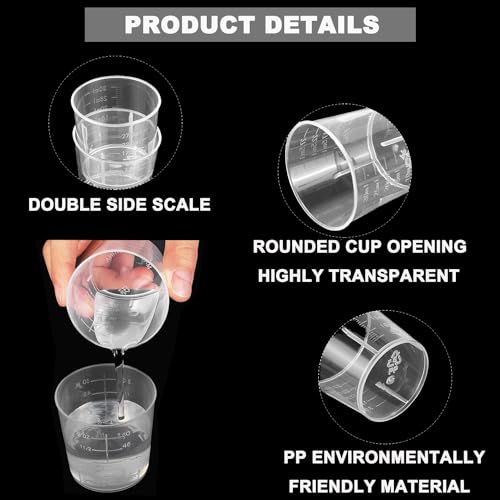 Vasos graduados de 30 ml para dosificar sin errores componentes de laboratorio y cocina 4