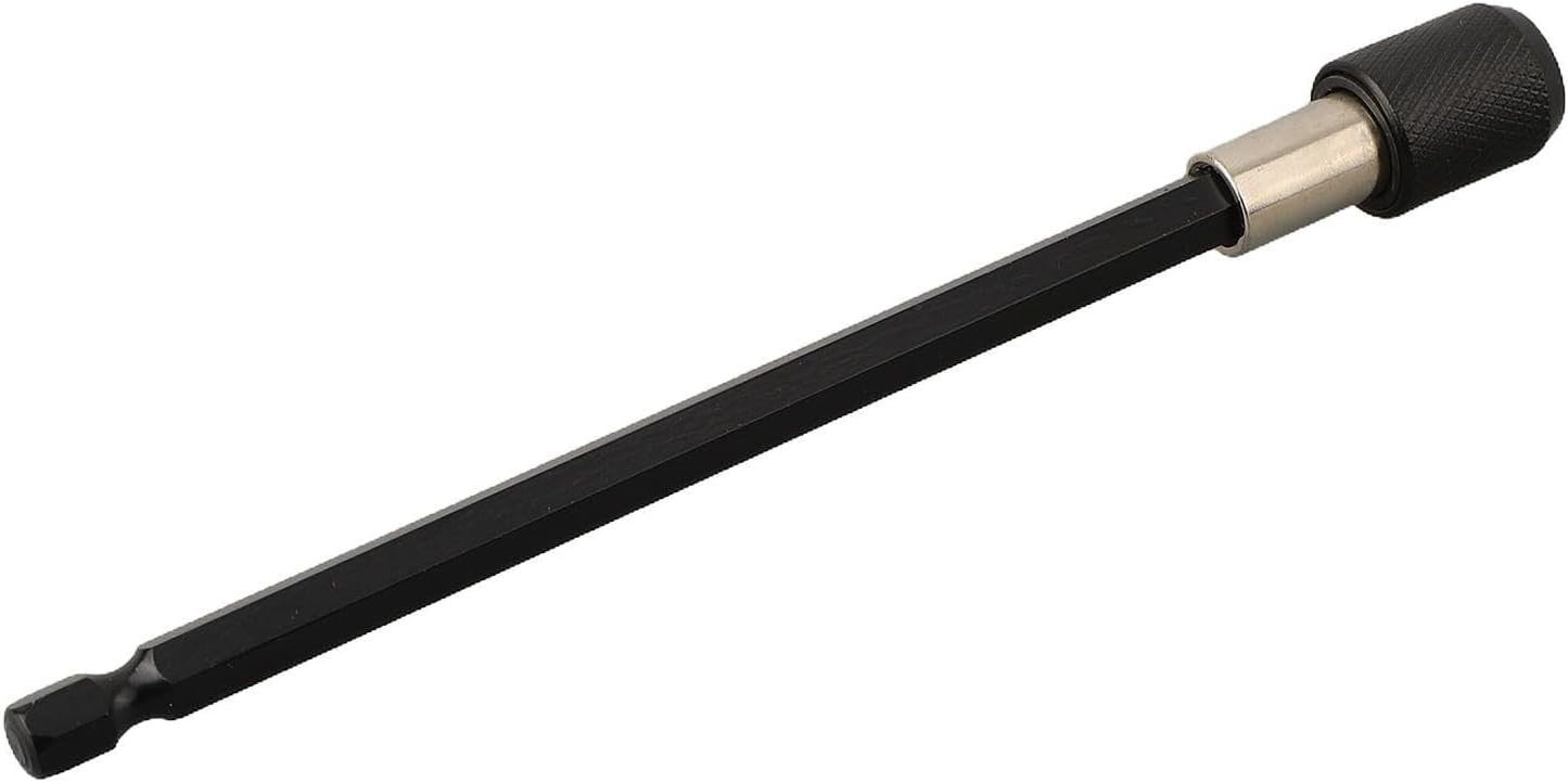 1/4 Inch Hex Shank Quick Release Screwdriver Bit Holder Extension Bar, Chrome Vanadium Steel Drill Adapter for Electric Drivers, DIY Home Repair & Woodworking Projects(150mm)