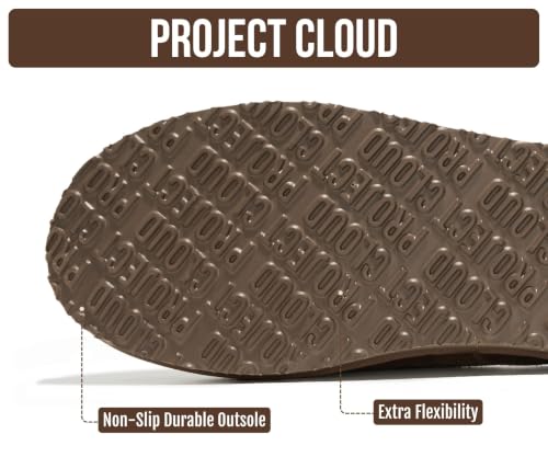 Image of Project Cloud Men's 100% Genuine Leather Shearling Memory Foam Slippers