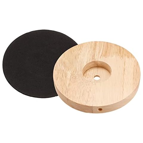 PATIKIL 150mm Wooden Lamp Base for DIY Cover