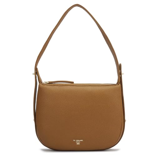 Image of Da Milano Women's Leather Shoulder Bag - Caramel