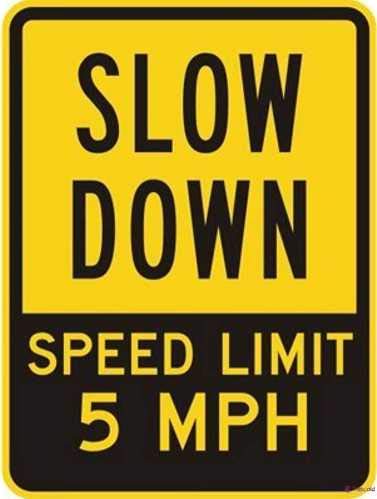 New Street Metal Tin Sign Road Slow Down Speed Limit