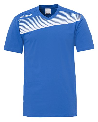 Uhlsport 100213706 T-Shirt Mixte Enfant, Azur Bleu/Blanc, FR : XXS (Taille Fabricant : 152)