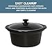 West Bend Slow Cooker 4-Quart Manual Crockery Style with Dishwasher Safe Oval Ceramic Crockpot and Glass Lid Two Temperature Settings Plus Keep Warm, 210-Watts, Black