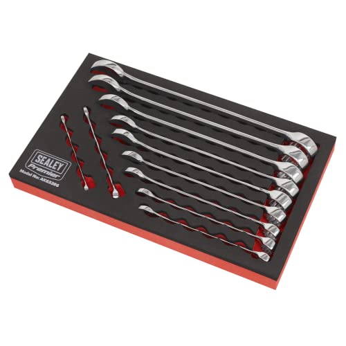 Sealey Premier Combination Spanner Set 11pc - Imperial - AK63266, Chrome - Image 2