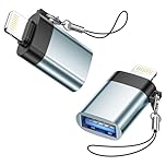 Lightning to USB Adapter for iPhone 2Pack, Lightning male to USB Female Flash Adapter Dongle for iPhone 14 Pro 13 12 11 iPad, iPhone OTG Adaptor Support USB Flash Drive, Mouse, MIDI Keyboard, Camera