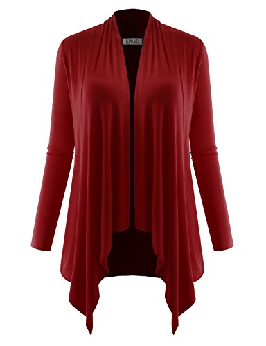 BIADANI Women Classic Flowy Open Lightweight Jersey Cardigan