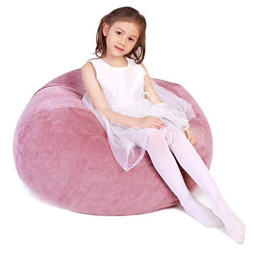 Lukeight Stuffed Animal Storage Bean Bag Chair, Bean Bag Cover for Organizing Kid’s
