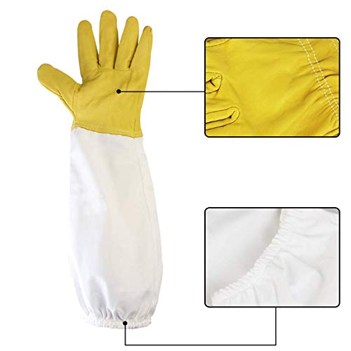 Nuluxi Imkerhandschuhe Bienenzucht Schutzhandschuhe langlebige Imkerei Handschuhe Imkerei Ziegenleder Handschuhe… – Bild 5