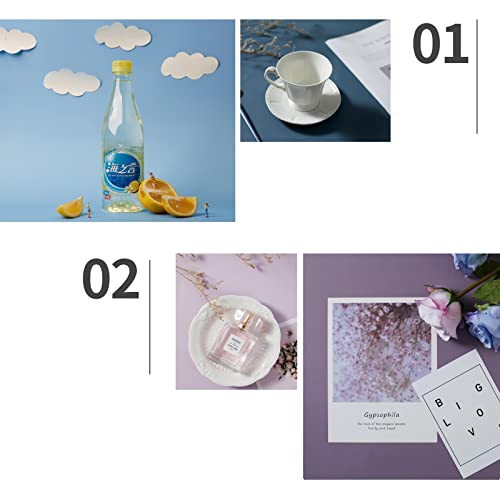 5pcs Fondo Fotográfico Papel Morandi 34x22in Doble Cara miniatura 3