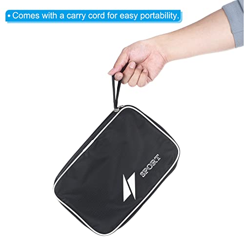 PATIKIL 10.6" x 6.7" Ping Pong Paddle Case, Table Tennis Racket Case Soft Cover Container Bag for Sports Accessories Black - Image 4