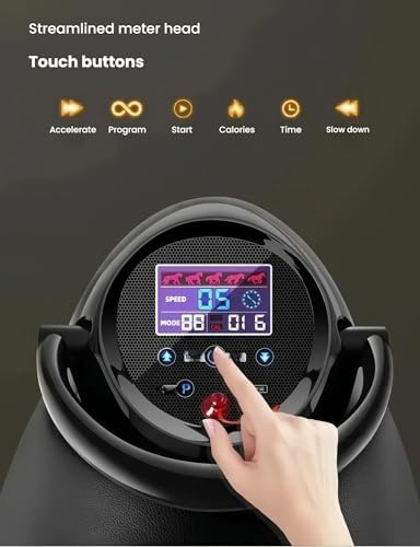 3D Electric Horse Riding Machine with LCD Display, 20 Speed Levels, Touch Controls, Calorie Counter - Vibrating Exercise Equipment for Home Fitness & Cardio Training