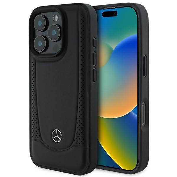 CG Mobile Mercedes MEHCP16XARMBK Étui pour iPhone 16 Pro Max 6,9" en Cuir Noir Urbain