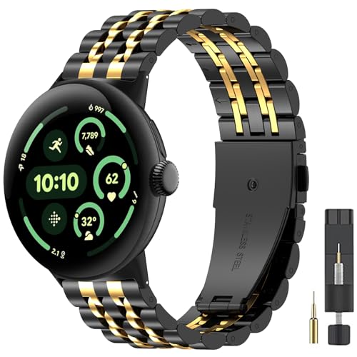 Correa metálica de acero inoxidable para Google Pixel Watch miniatura 1