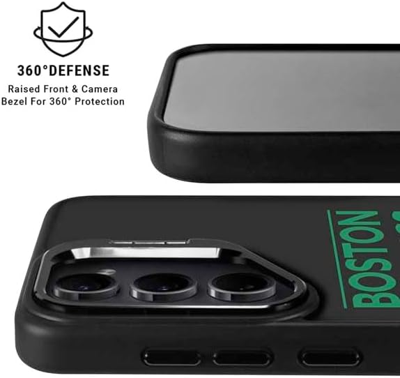 Skinit Kickstand Phone Case Compatible with Galaxy S25 Ultra - Officially Licensed NBA Boston Celtics Standard - Black Design