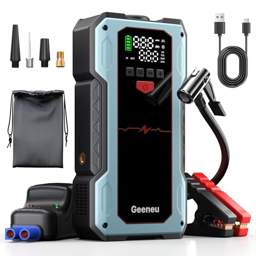 Car-Battery-Jump-Starter-with-Air-CompressorPortable-4000A-Jump-Box Car Battery Jump Starter with Air Compressor,Portable 4000A Jump Box - Image 1