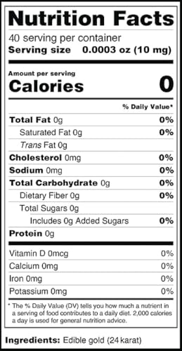 BeePoint 24K Edible Gold Foil Flakes - 400mg Gold Flakes Bulk for Cake Decorating, Baking & Cooking, Art Crafts & DIY Projects, Nails, Candles, Makeup, Painting, Food and Cooking, Makeup & Home