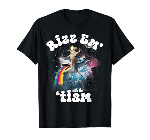 Rizz Em with The Tism Funny Meme Y2K Cat Autism Awareness T-Shirt