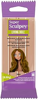 Super Sculpey 1lb/ 454g Living Doll, Beige, 13 x 6 cm