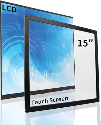 Image of 15 Inch Infrared Touch Screen Panel, Multi Points IR Touch Screen with Tempered Glass for Kiosks