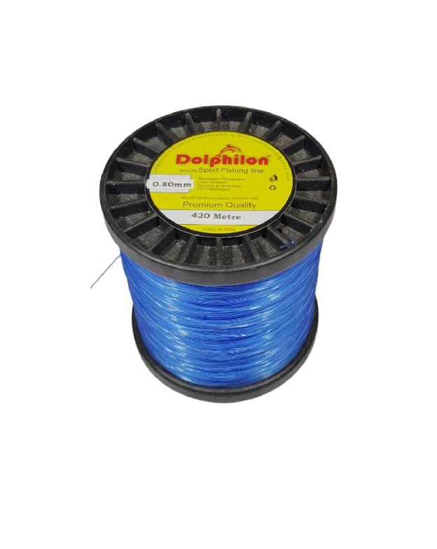 Nylon Mono Fishing LINE of 0.80 MM DIAMTER in Blue Color of 420 METRE Length-picture-26