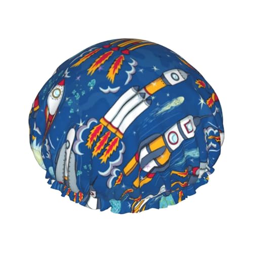 Bonnet de douche réutilisable pour préserver le brushing motif planètes - 2
