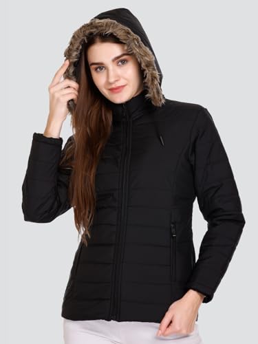 Image of RARE TIMES Women's Stylish Solid Full Sleeves Jacket | Winter Wear Quilted Jacket for Travelling | Regulaer Fit Puffer Jacket For Women