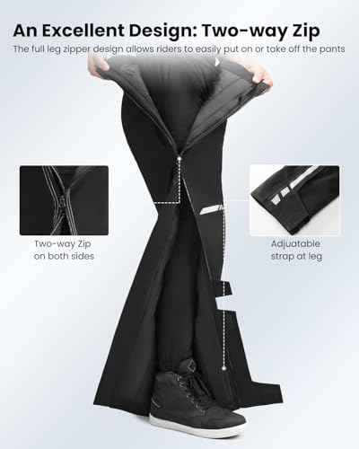 Auboa ABUS-FA-PF2-B-L-30L Winter Detachable Motorcycle Riding Pants For Men Ce 2 Armored Powersports Overpants thumb #4