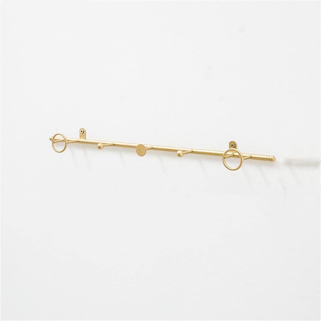 JSEIAJB and Wrought Iron Coat Hook Door Back Porch Fitting Room Saves Space Nordic Golden Wall Decoration(D)
