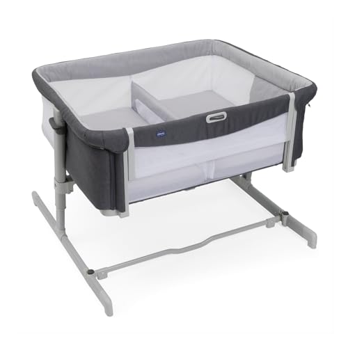 Chicco Next2Me Twins, Cuna Colecho Gemelos, 2 Colchones, Aleta Abatible con una Mano, 11 Niveles de Altura, Barrera Divisoria con Inserciones en Red, Cuna Gemelos, 0-6 Meses